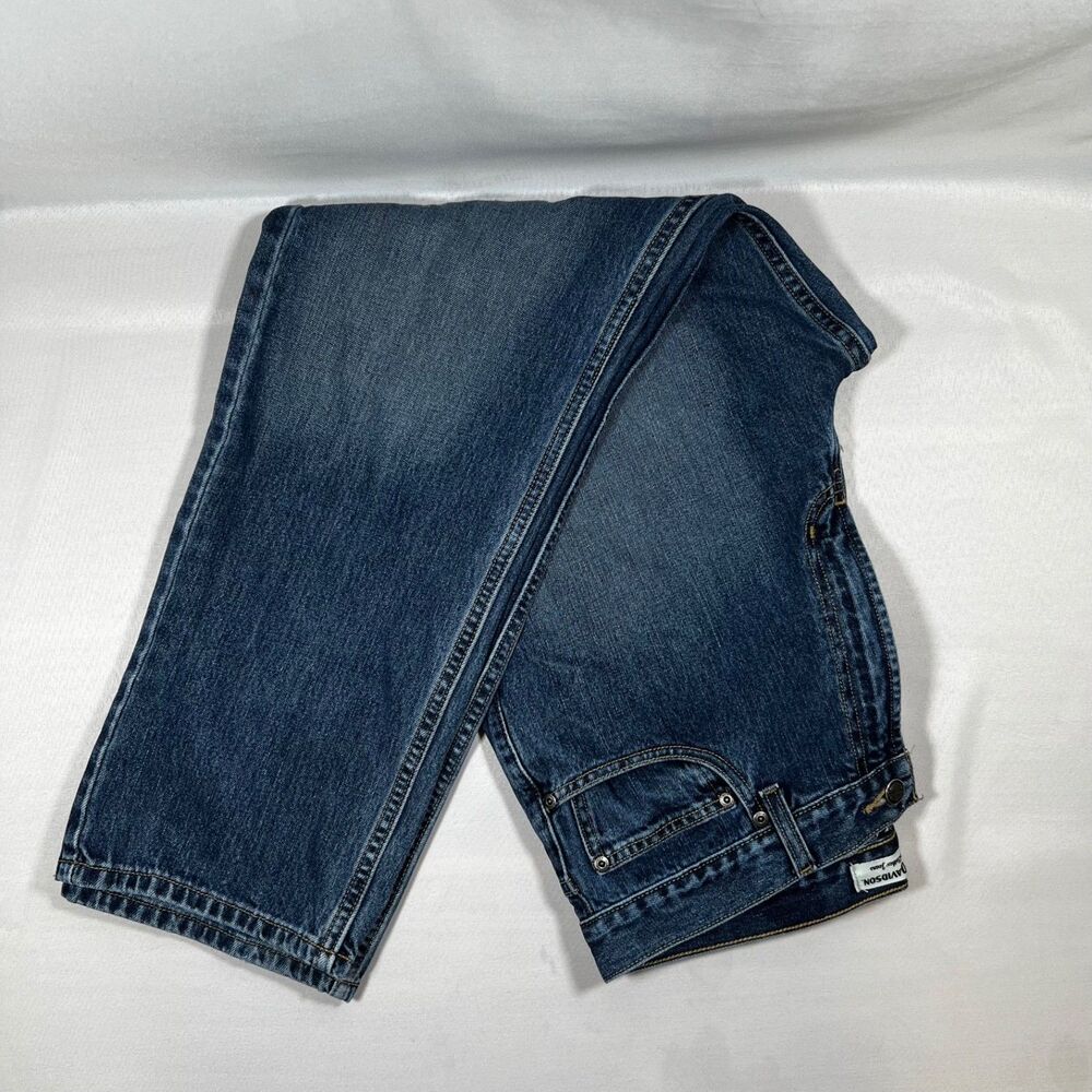 Genuine Harley Davidson Men's Blue Denim Jeans Traditional Fit 36x30